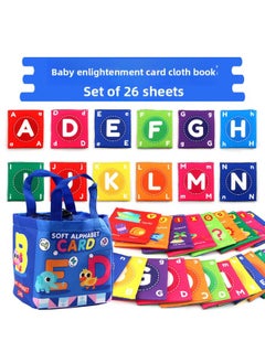 Generic Baby Early Education Enlightenment Animal Alphanumeric Cognitive Card Cloth Book Storage Bag Toy Cloth Book Amazon-Color:Cp5978 Letter Awareness Bagged  - Image 2