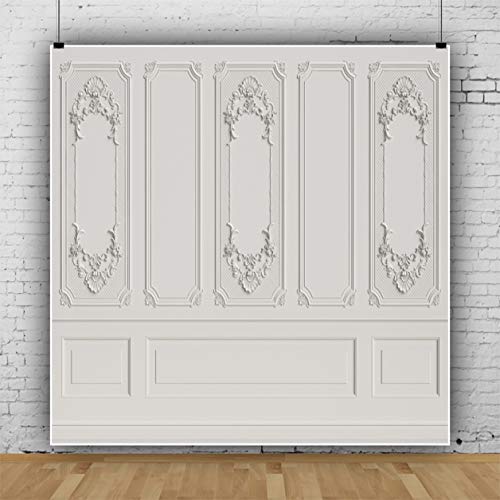 Leyiyi 10x10ft Vintage Room Inside Backdrop European Frame Modern House French Castle Cementery Wall Retro Style Photo Background Cowboy Kids Birthday Portrait Studio Prop Vinyl Wallpaper - Image 3