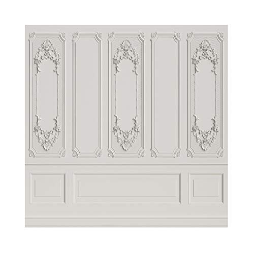 Leyiyi 10x10ft Vintage Room Inside Backdrop European Frame Modern House French Castle Cementery Wall Retro Style Photo Background Cowboy Kids Birthday Portrait Studio Prop Vinyl Wallpaper - Image 1