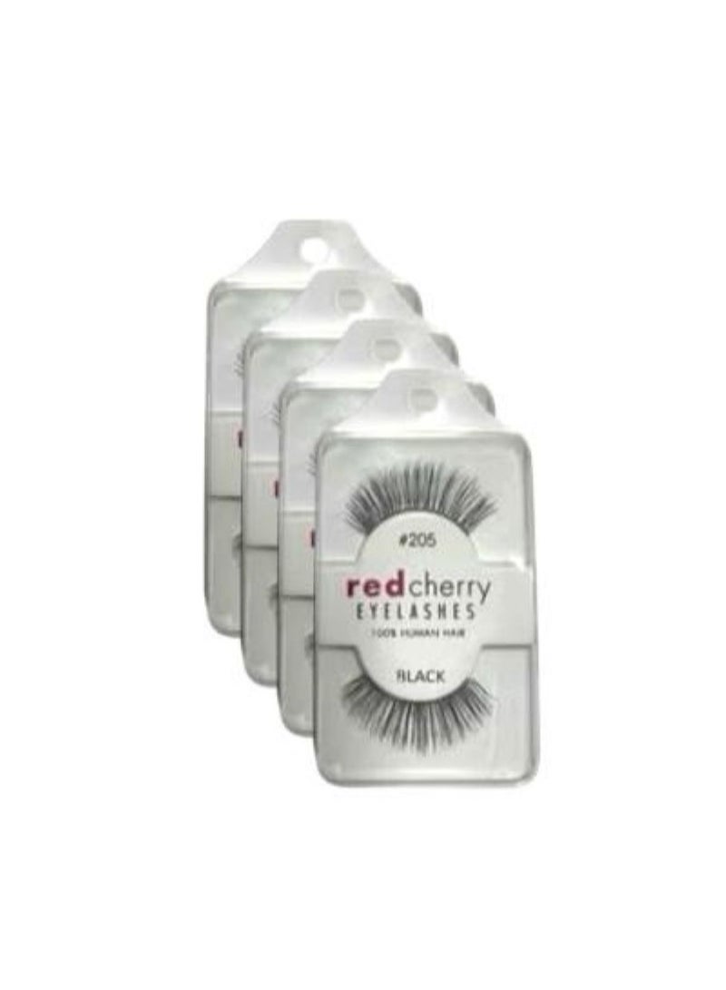 Red Cherry Eyelashes 205#(Pack of 4 Pairs) - Image 1
