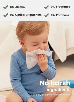 hibobi Natural Care Sensitive Baby Wipes 6 Packs of 60 Wipes (360 Wipes)  - Image 3
