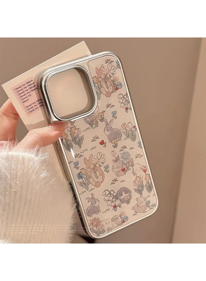NIBEMINENT Tulip Rabbit Protective TPU Case Cover For iPhone 16 Pro Max - Image 1