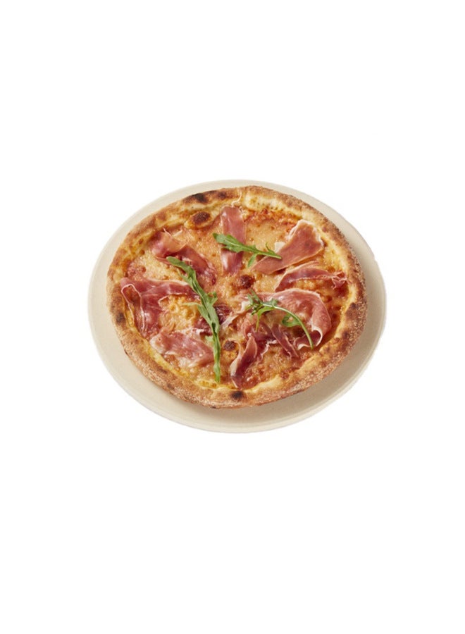 Pizza Slate Pizza Tray Cordierite Pizza Oven Special Tray Oven Baking Tray Cordierite Pizza Stone-Specifications:254*8mm-Color:Light Yellow - Image 5