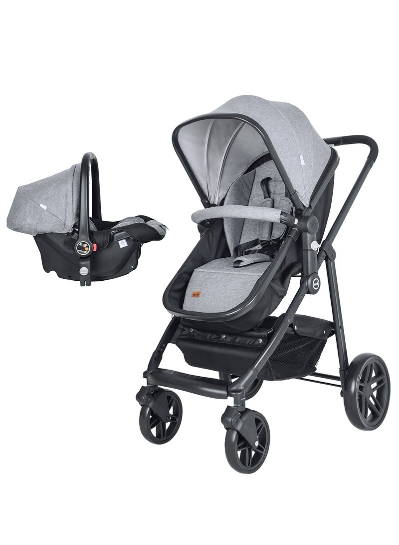 Moon Tres 3 in 1  Travel System - Light Grey - Image 1