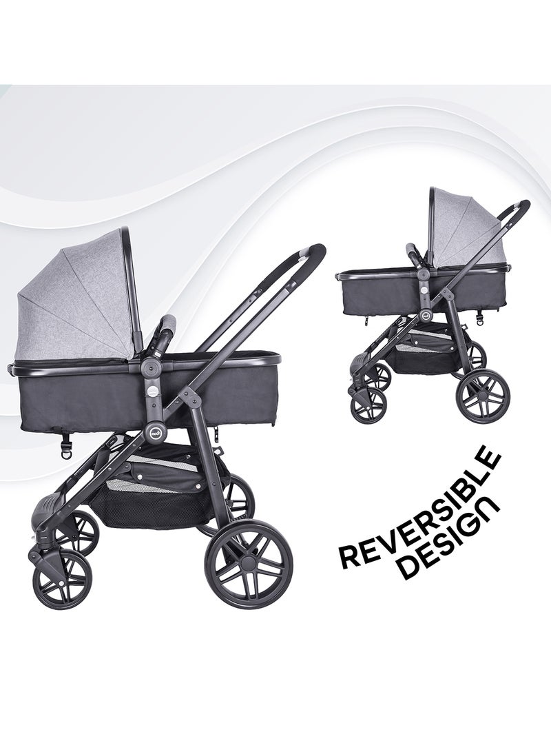 Moon Tres 3 in 1  Travel System - Light Grey - Image 5