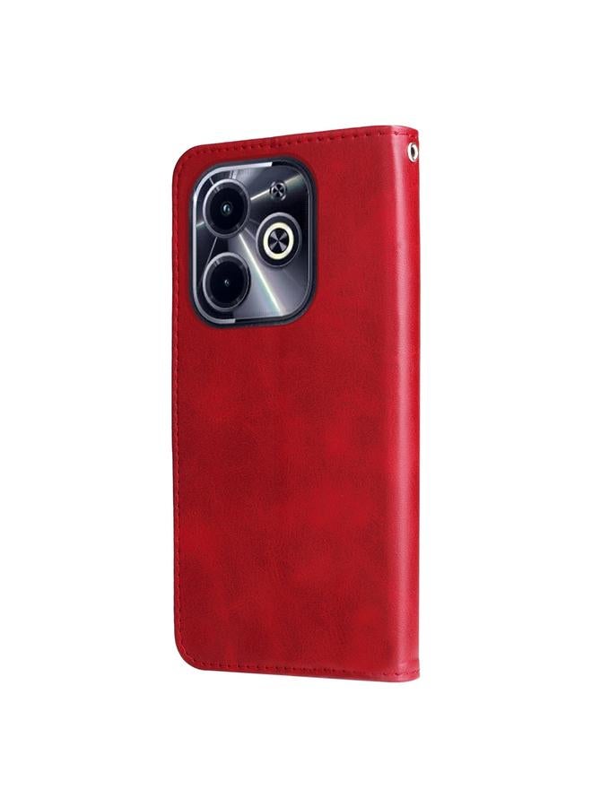 S-TOP Case For Infinix Hot 40i Fashion Calf Texture Zipper Leather Phone Case - Image 3