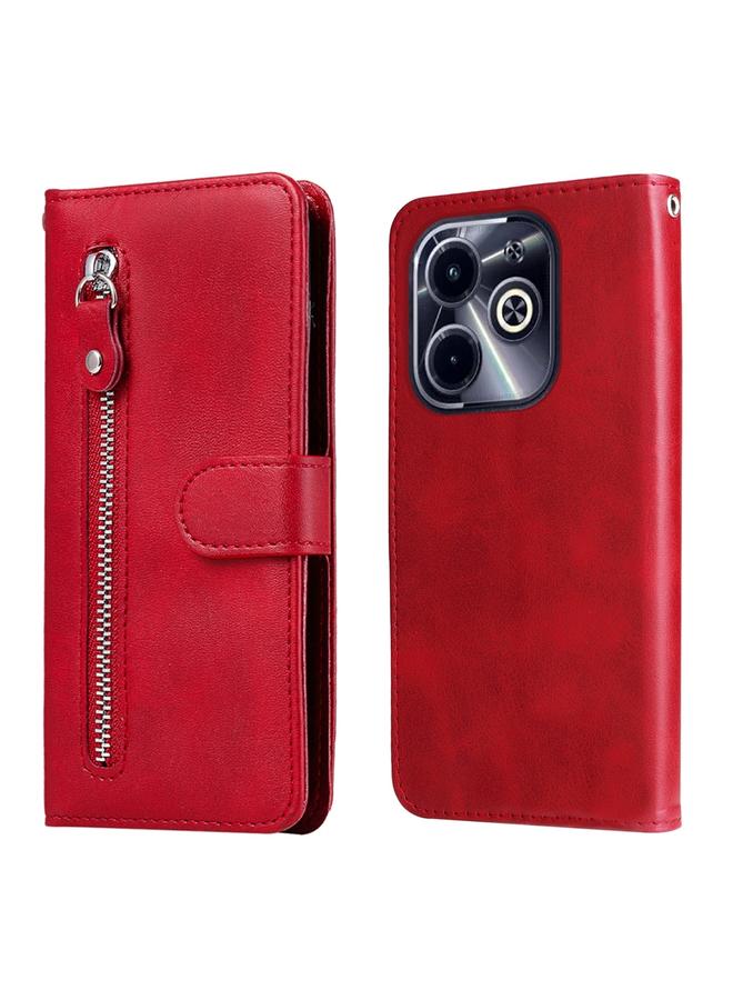 S-TOP Case For Infinix Hot 40i Fashion Calf Texture Zipper Leather Phone Case - Image 1