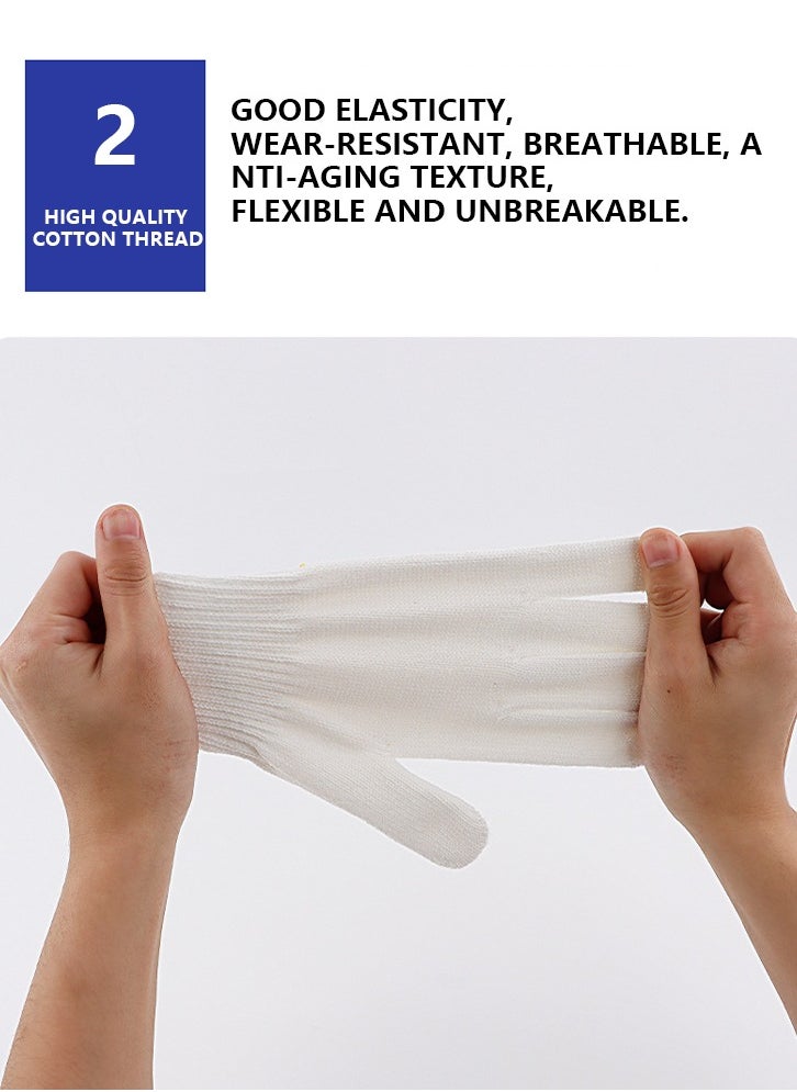 Generic 24pcs Grip Safety Work Gloves Anti-slip Dots Bulk Gloves Moist Cotton Knit Gloves for Garage Warehouse Construction  - Image 3