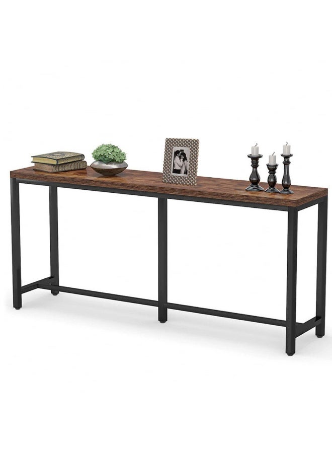 شويوين طاولة كونسول من تشويوين، طاولة ضيقة، طاولة جانبية جدارية للممر، رف تخزين قائم، تخزين أريكة عصري طويل، طاولة عرض، مناسبة للردهة، غرفة النوم، غرفة المعيشة 180*30*75 سم - Image 1