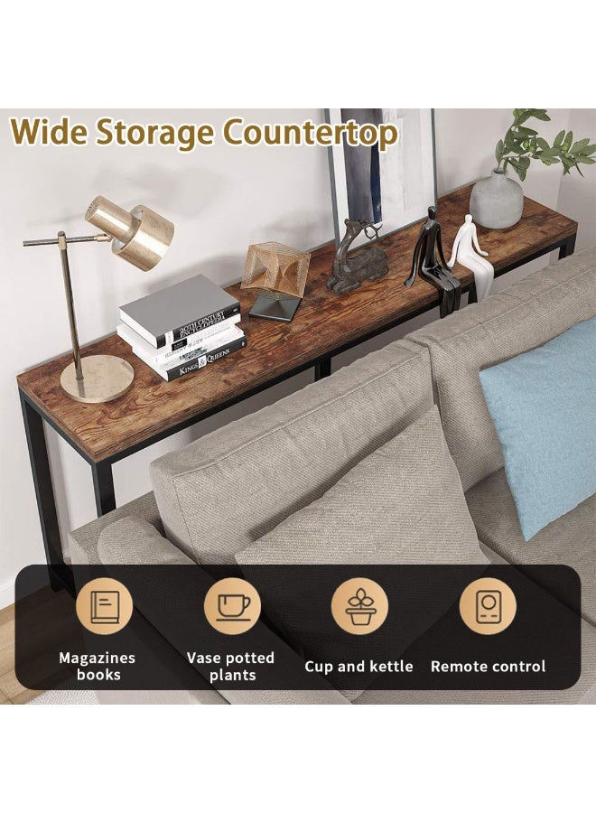 شويوين طاولة كونسول من تشويوين، طاولة ضيقة، طاولة جانبية جدارية للممر، رف تخزين قائم، تخزين أريكة عصري طويل، طاولة عرض، مناسبة للردهة، غرفة النوم، غرفة المعيشة 180*30*75 سم - Image 3