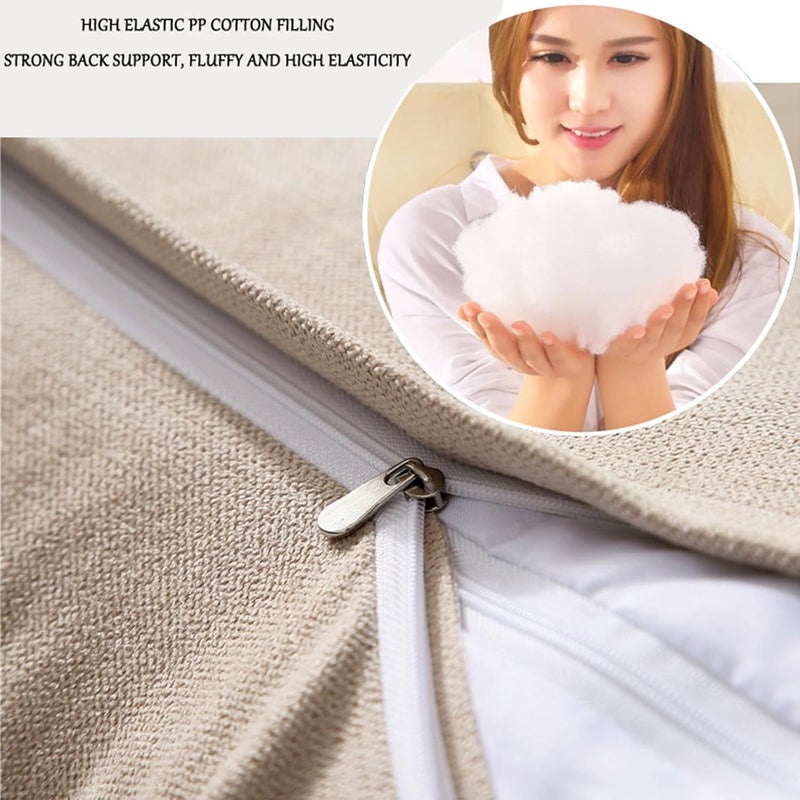 Headboard Pillow Queen, Triangular Headboard Pillow, Solid Color Triangle Cushion Reading Bed Rest Pillow, Large Bolster Wedge Support Removable Pillow for Dorm Daybed Bed,Black,80cm - Image 3