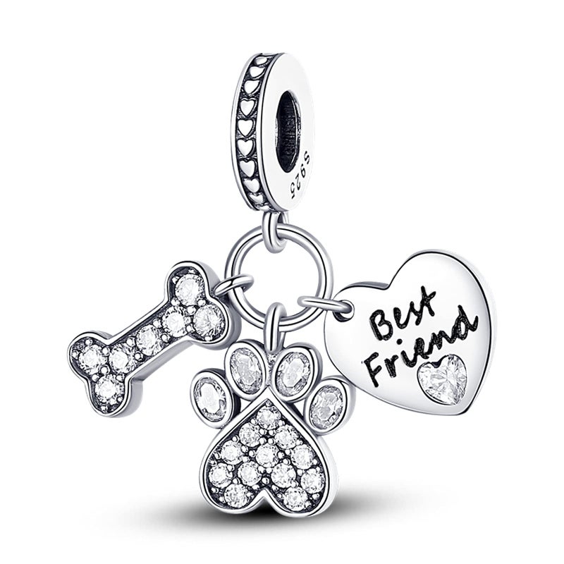 MULA 925 Sterling Silver Charms for Bracelets and Necklaces Handbag Dangle Pendants Beads Cute Cat Turtle Charms Jewelry for Women - Image 1