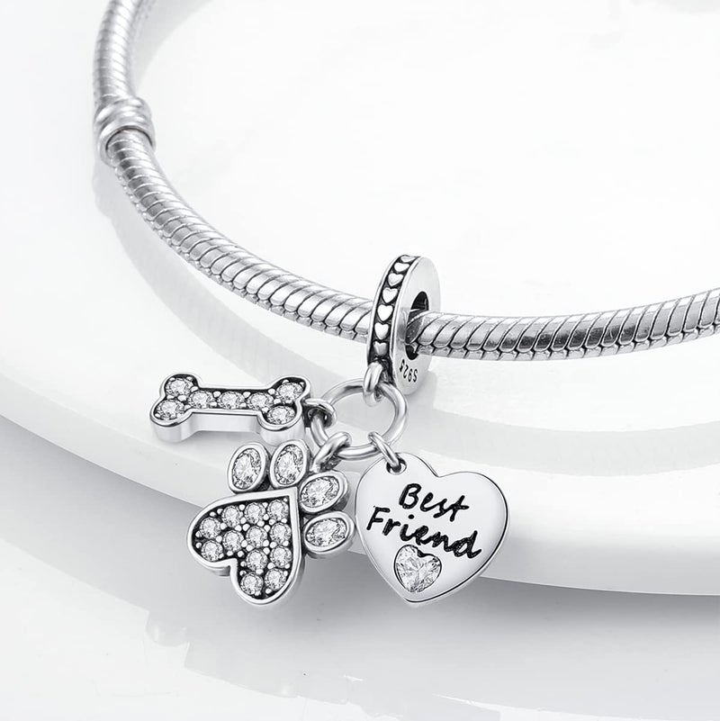 MULA 925 Sterling Silver Charms for Bracelets and Necklaces Handbag Dangle Pendants Beads Cute Cat Turtle Charms Jewelry for Women - Image 3