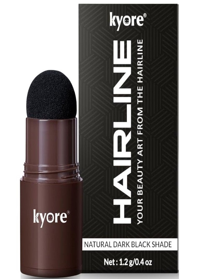 Kyore Instant Natural Hairline Colour Touch-Up Powder for Women & Men - Black | Hair Shading Sponge Pen, Hairline Shadow Powder Stick, Quick Hair Root Touch-Up Stick - Pack of 1 - Image 1