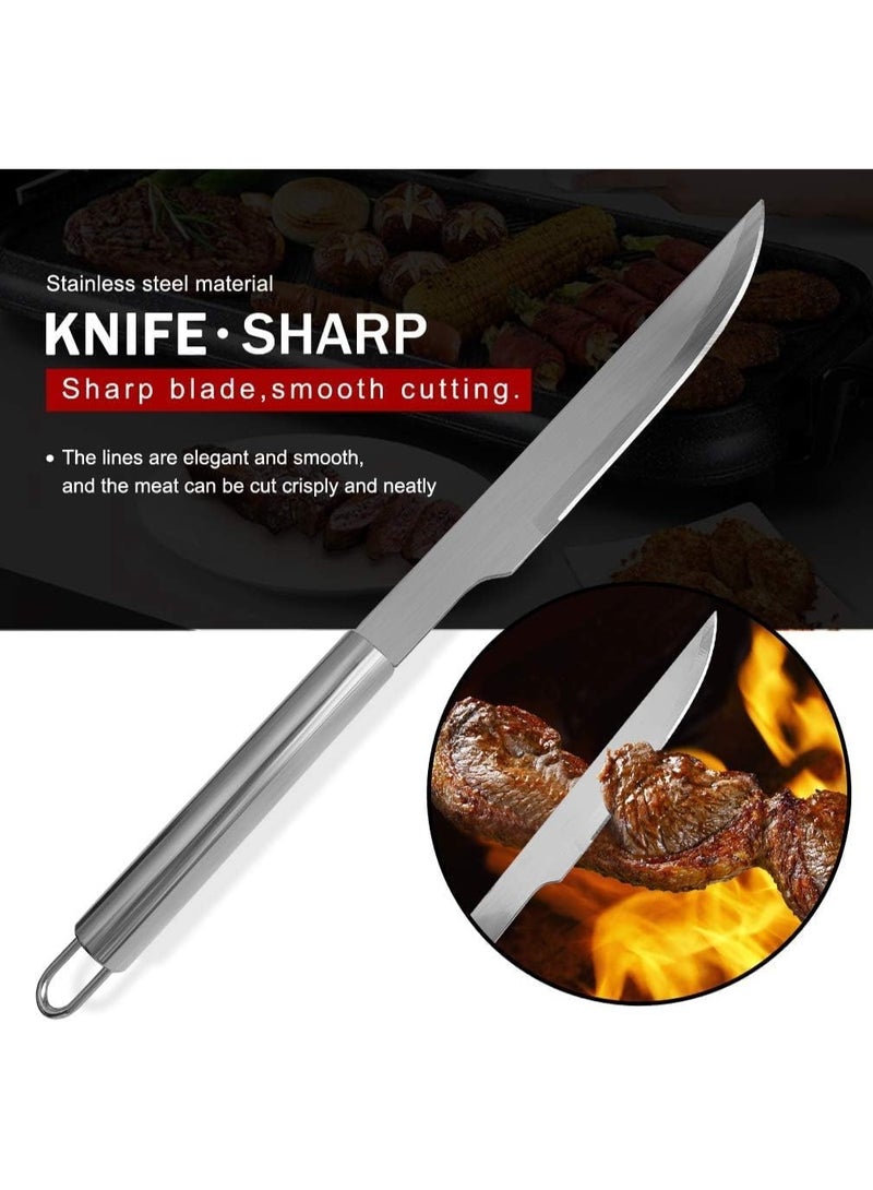 Toby's Stainless Steel BBQ Grill Tool Set with Knife, Brush, Fork, Spatula and Tong – Oxford Bag – 5 Pieces - Image 5