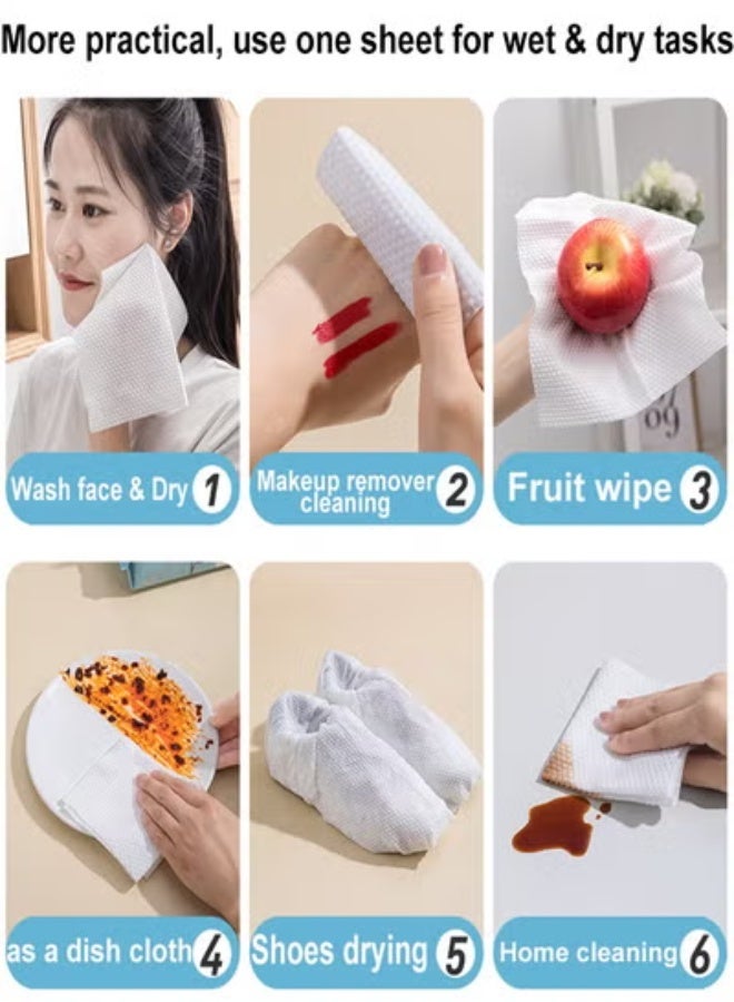 keke 5-Pack Soft and Thickened Pure Cotton Disposable Face Towels for Men, Women and Family Use - Image 3
