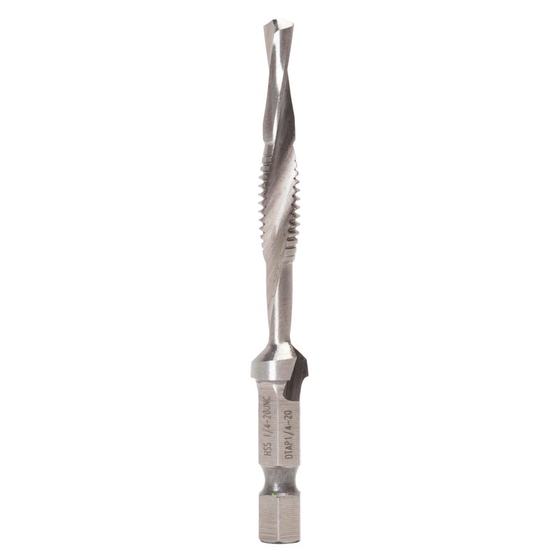 Greenlee DTAP1420 Combination DrillTap Countersink Drill Bit for up to 10Gauge Metal Combination Drill Tap and Deburr Bit with Quick Change Hex 1420 NC