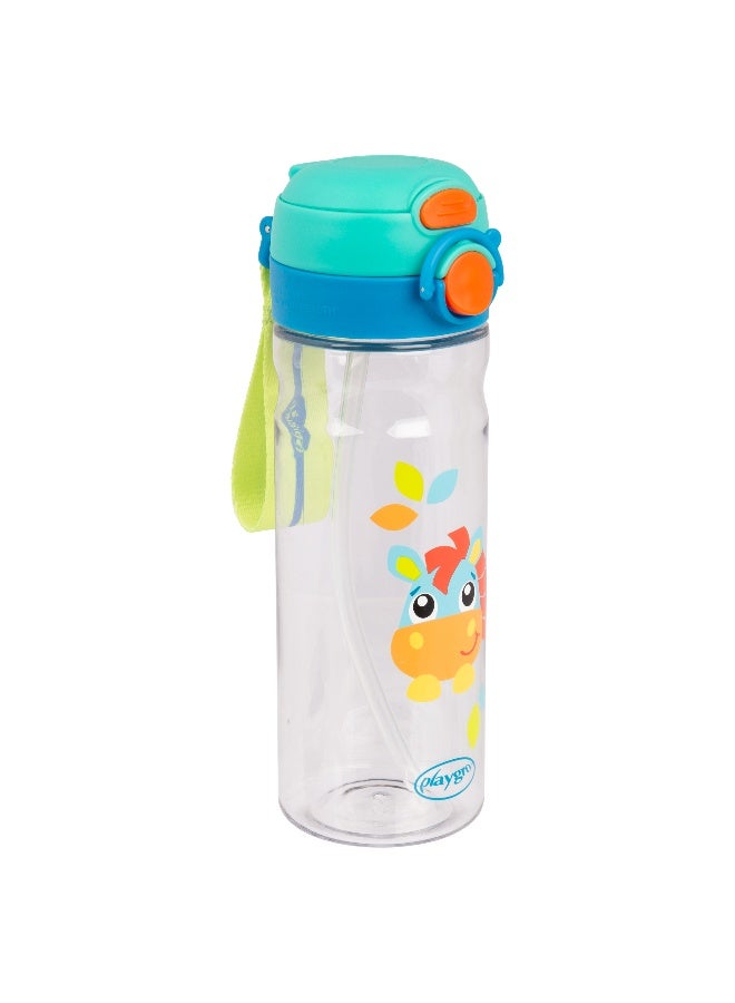Playgro Clip Clop FlipSip 2-in-1 Kids Water Bottle with Straw & Spout, Flip-Top Leak-Resistant Lid, BPA-Free Reusable Drinking Bottle for Toddlers & Kids - Image 2