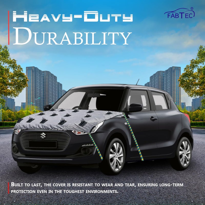 FABTEC غطاء سيارة لحماية الكلاب من فابتيك مع مسامير 100% حماية من الكلاب والحيوانات غطاء جسم السيارة مقاوم للغبار لغطاء السيارة (32X51 بوصة) متوافق مع جميع السيارات (غطاء 1 قطعة) - Image 5