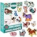 MAGDUM FARM animal magnets real LARGE fridge magnets for toddlers Magnetic EDUcational toys baby 3 year old baby LEARNing magnets for kids Speech development toys Kid magnets for Magnetic THEATRE - Image 3