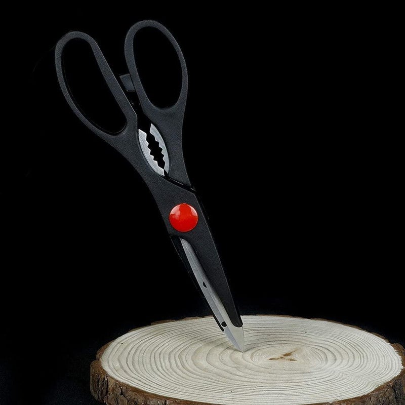 QUPET Stainless Steel Knife Set of 8 Pcs with 2 Meat Knife 3 Vegetables Knife 1 Peeler 1 Scissor and 1 Knife Sharpener - Image 4