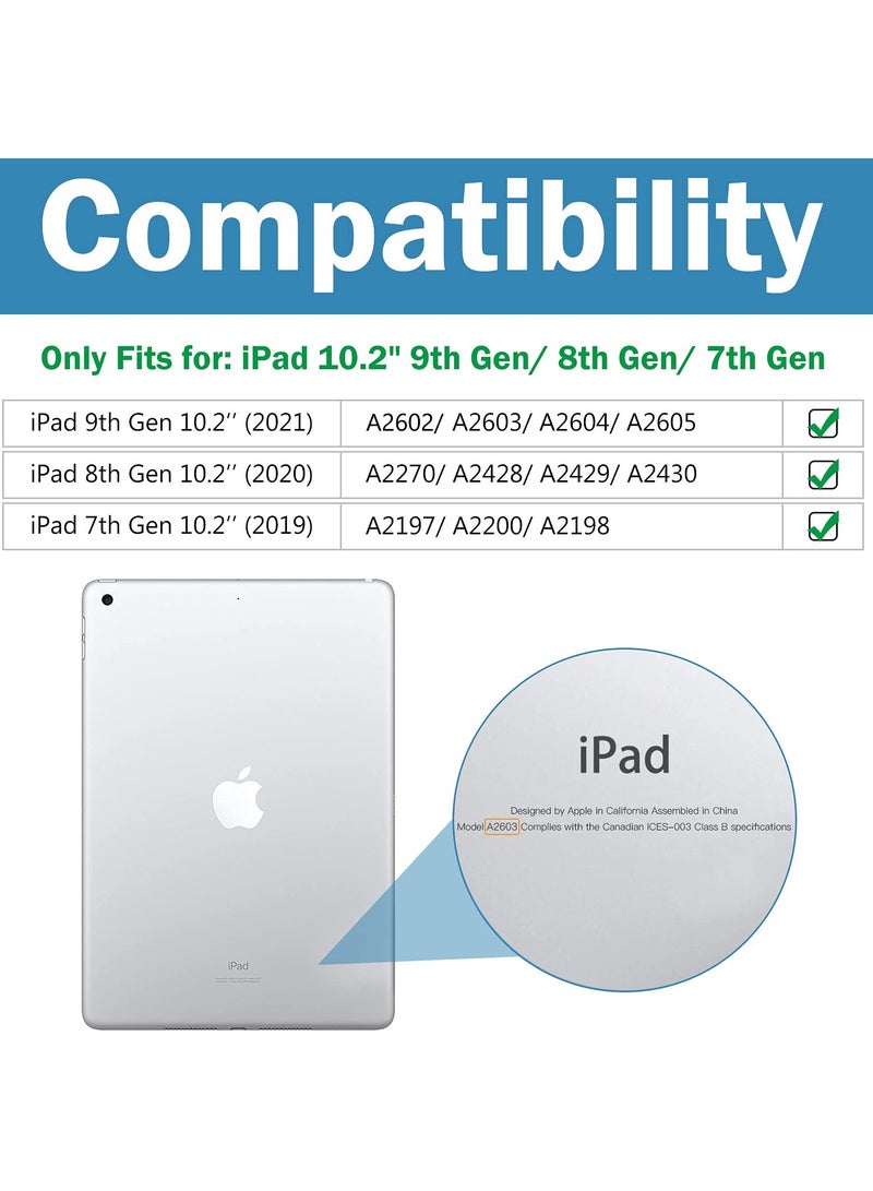 Procases 2 Pack Ipad 10.2 9Th Generation 2021 8Th 2020 7Th 2019 Screen Protector Tempered Glass Screen Film Guard For Ipad 10.2 Inch 9Th A2602 A2603 8Th A2270 A2428 7Th A2197 A2198 A2200 - Image 2
