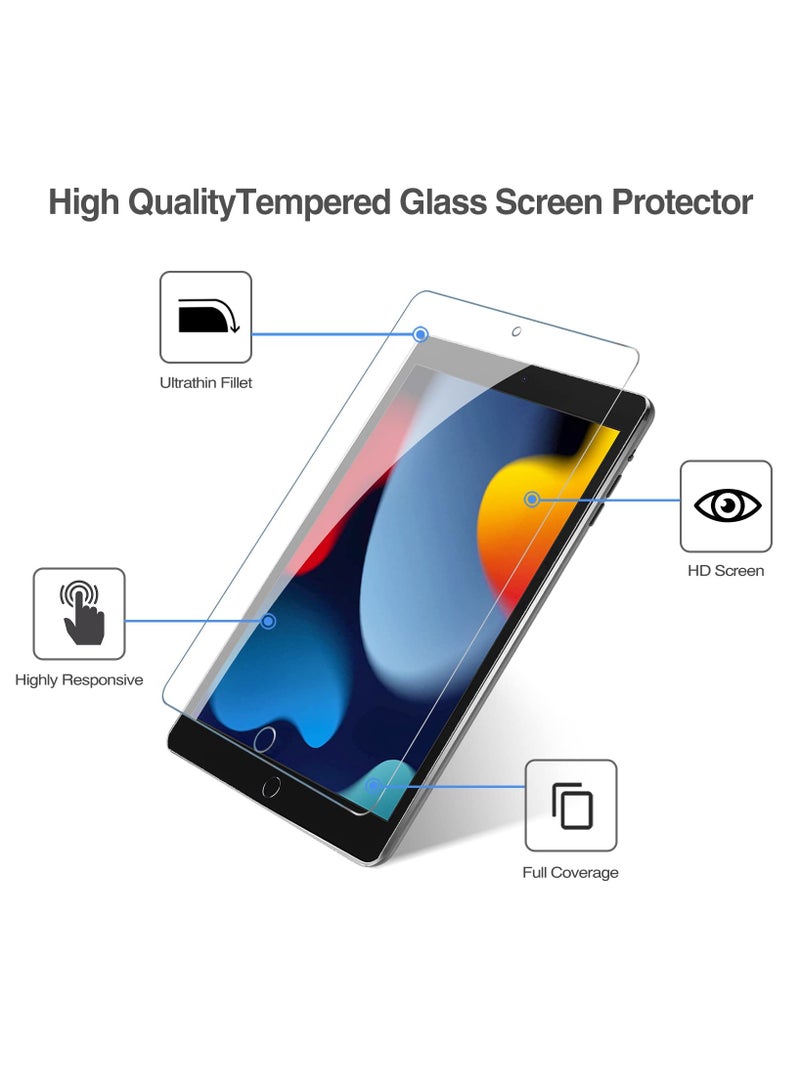 Procases 2 Pack Ipad 10.2 9Th Generation 2021 8Th 2020 7Th 2019 Screen Protector Tempered Glass Screen Film Guard For Ipad 10.2 Inch 9Th A2602 A2603 8Th A2270 A2428 7Th A2197 A2198 A2200 - Image 3