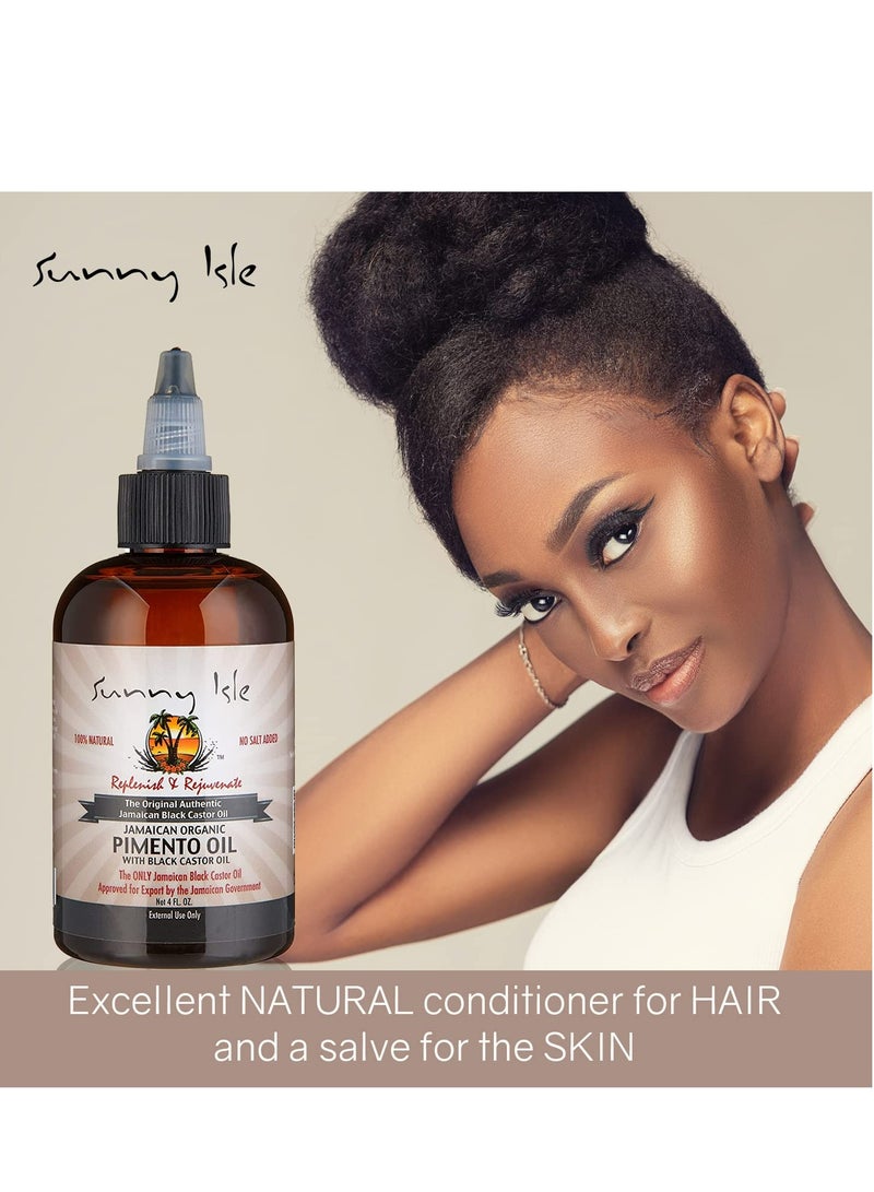 صاني آيل زيت جامايكي عضوي بالفلفل الإسباني مع زيت الخروع الأسود شفاف - Image 1