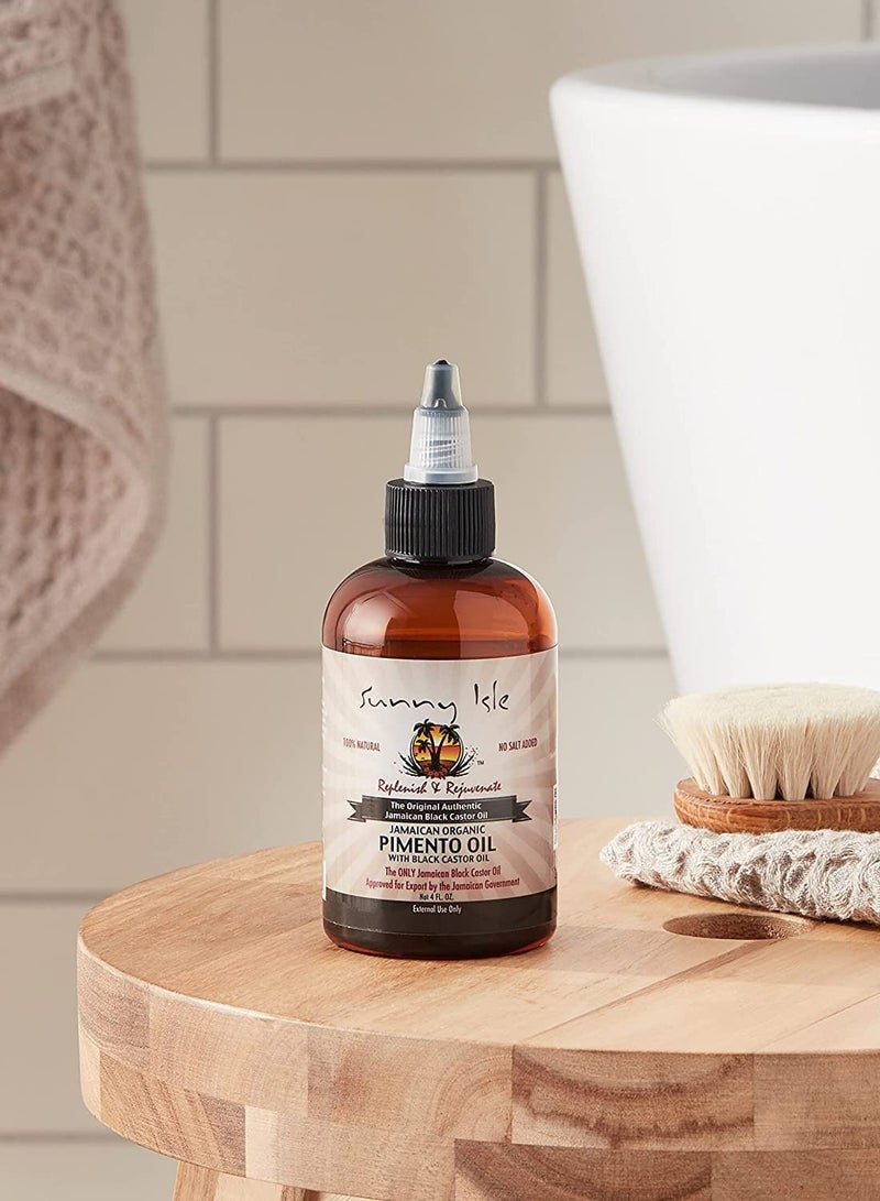 صاني آيل زيت جامايكي عضوي بالفلفل الإسباني مع زيت الخروع الأسود شفاف - Image 4