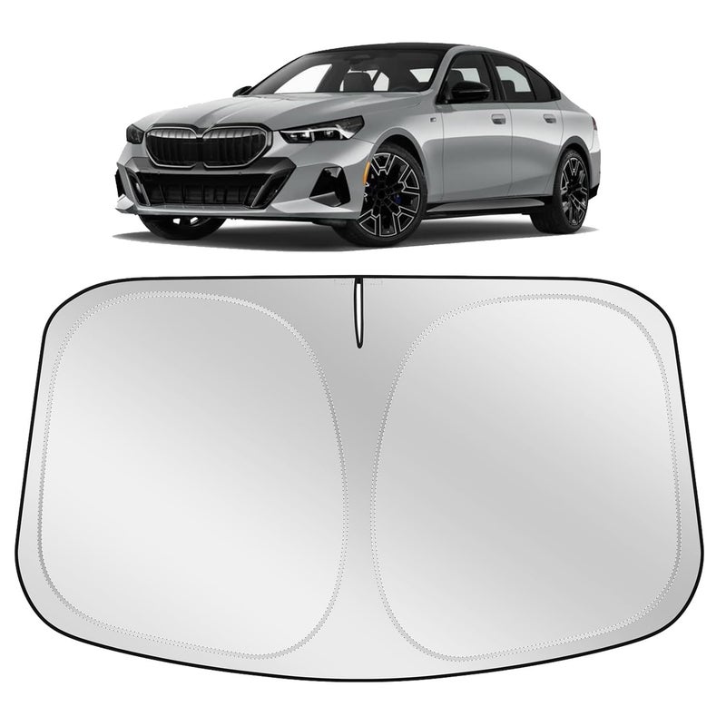 XHRING Windshield Sun Shade Sunshade Compatible with BMW 5Series 528i 535i 530i 525i 540i 520i 530e 545i 550i 2026 2025 2024 2023 20172022 Accessories Car Front Windshield Sun Shade
