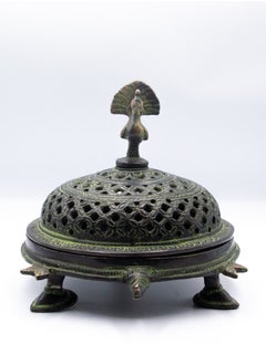 Alpine Crystals UAE Exquisite Handmade Peacock Tortoise Incense Burner Holder Home Decoration  - Image 1