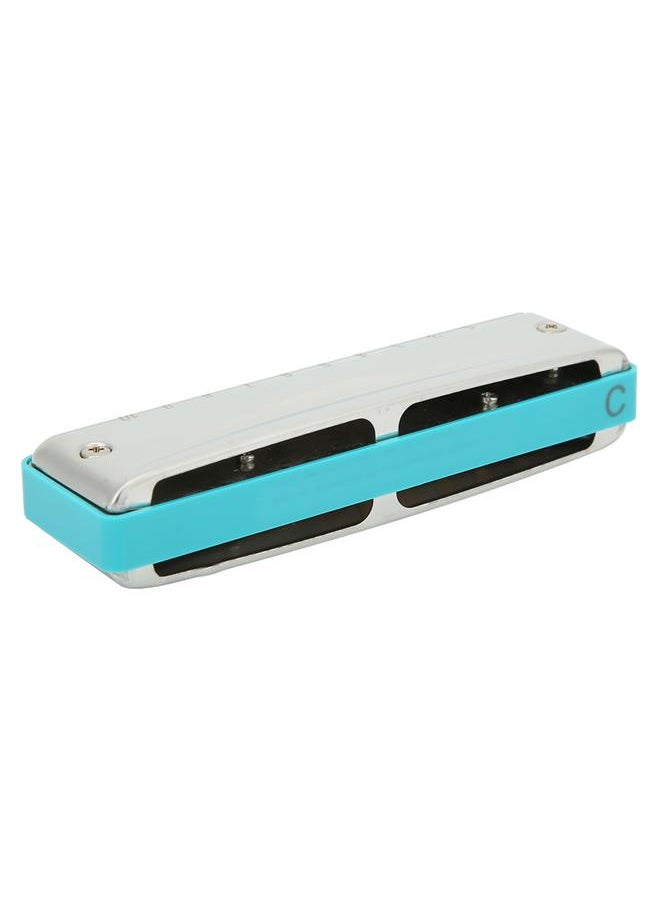 Thoraya Blues Harmonica 10‑Hole Mouthorgan C Key Stainless Steel Cover Small Cute Portable Gifts(Blue )  - Image 5