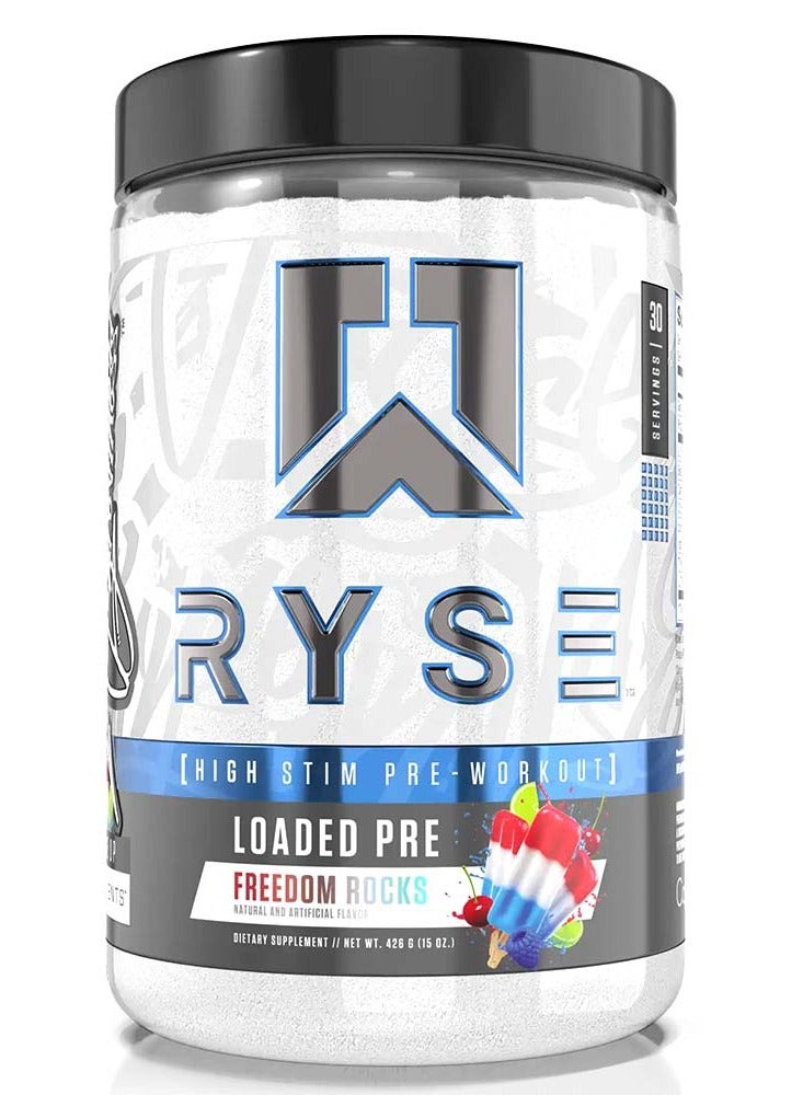 RYSE Loaded Pre Workout, Freedom Pop, 30 Servings 426 g
