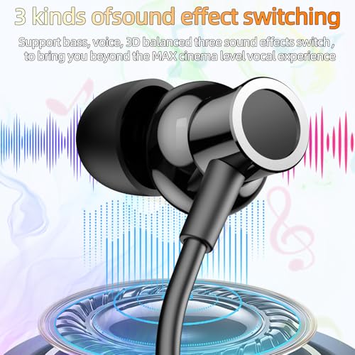 Kinobo Neckband Bluetooth Headphones, 6.0 Bluetooth 100 Hours Playtime，IPX7 Sports Waterproof Earbuds with Microphone Noise Cancelling with HiFi Speakers Multiple Switchable Sound Modes - Image 4