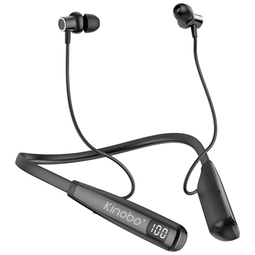 Kinobo Neckband Bluetooth Headphones, 6.0 Bluetooth 100 Hours Playtime，IPX7 Sports Waterproof Earbuds with Microphone Noise Cancelling with HiFi Speakers Multiple Switchable Sound Modes - Image 1