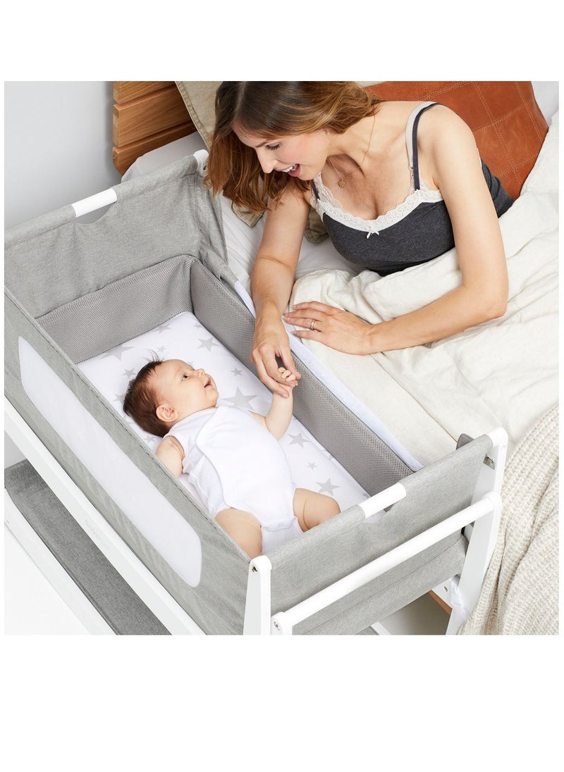 Snuz Pod4 Bedside Crib For Infant And Baby, Increased Air Flow For Better Sleep, 3D Breathable Mattress, Machine Washable Liner, Rocking Stand, Suitable From 0 To 6 Months ( L100 X 49 X H95) - Dusk  - Image 2