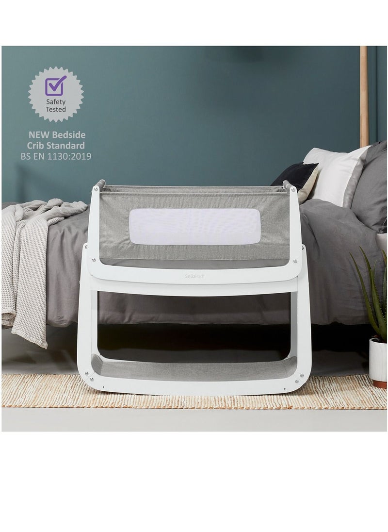 Snuz Pod4 Bedside Crib For Infant And Baby, Increased Air Flow For Better Sleep, 3D Breathable Mattress, Machine Washable Liner, Rocking Stand, Suitable From 0 To 6 Months ( L100 X 49 X H95) - Dusk  - Image 4