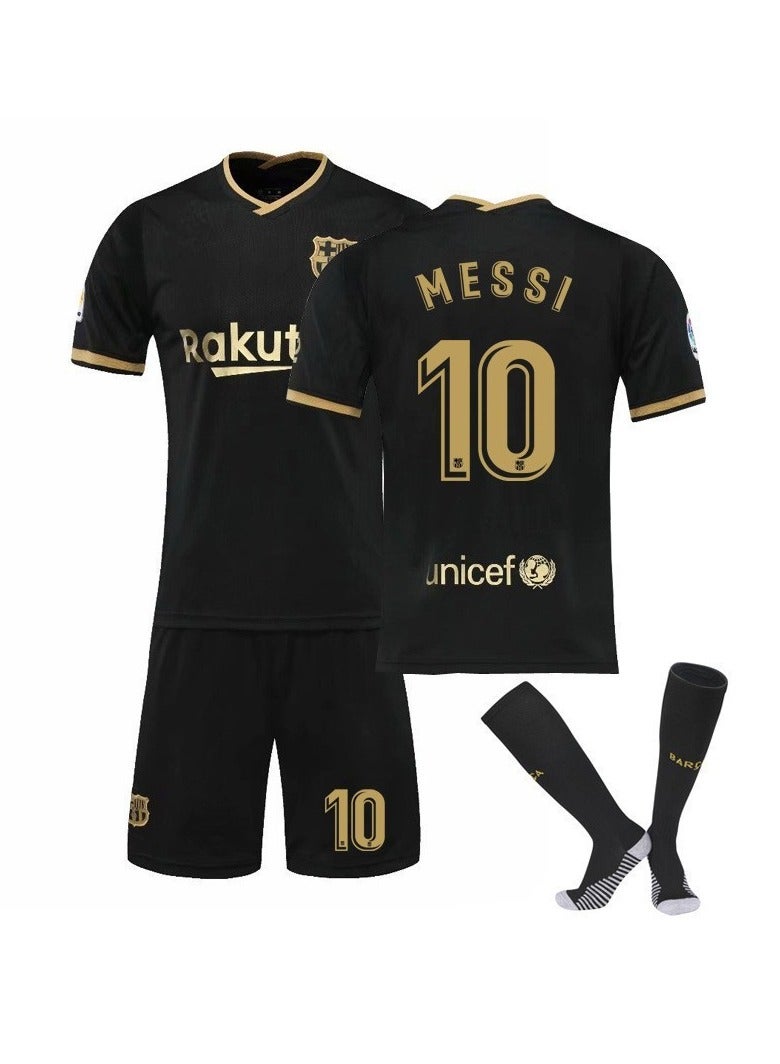 M MIAOYAN M MIAOYAN Barcelona Jersey 20-21 Away No. 10 Messi Adult Sports Football Jersey Set - Image 1