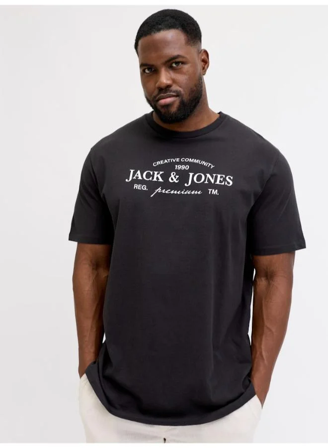 JACK & JONES Plus Size Graphic Crew Neck T-Shirt
