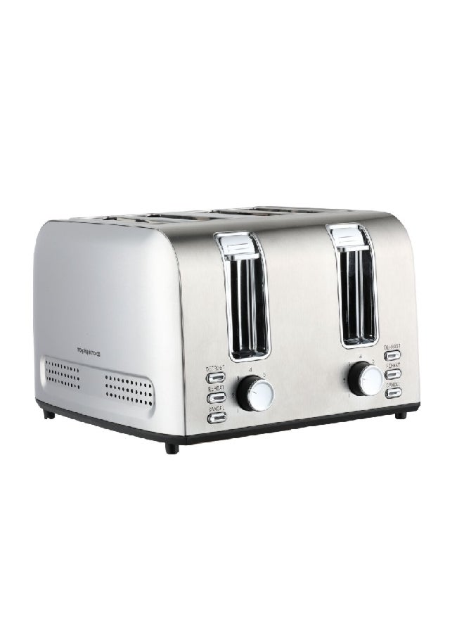homix 1500W 7-Settings Control Modes 4-Slice Pop-Up Toaster Silver 34.1 x 26.4 cm TA5741-GS - Image 2