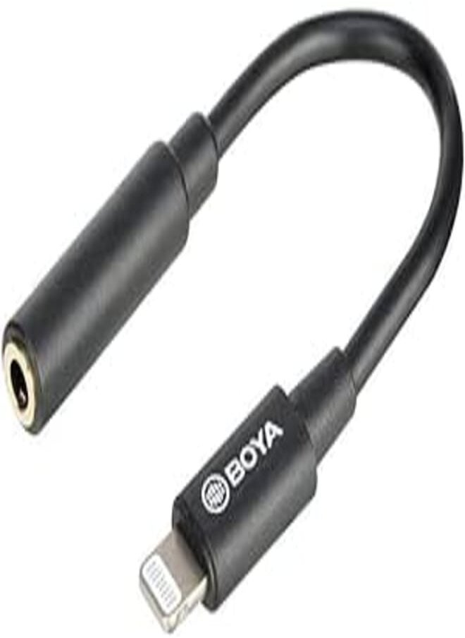 BOYA Boya By-K3 3.5Mm Trrs Female To Lightning Adapter Cable - Black 