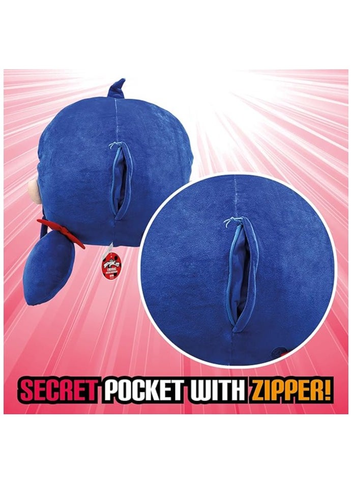 Miraculous - Miraculous Ladybug Huggie Hideaway Plush – 40cm Soft Toy with Hidden Zipper Pocket – Official Zag Heroez Pillow for Kids Ages 3+ - Image 1