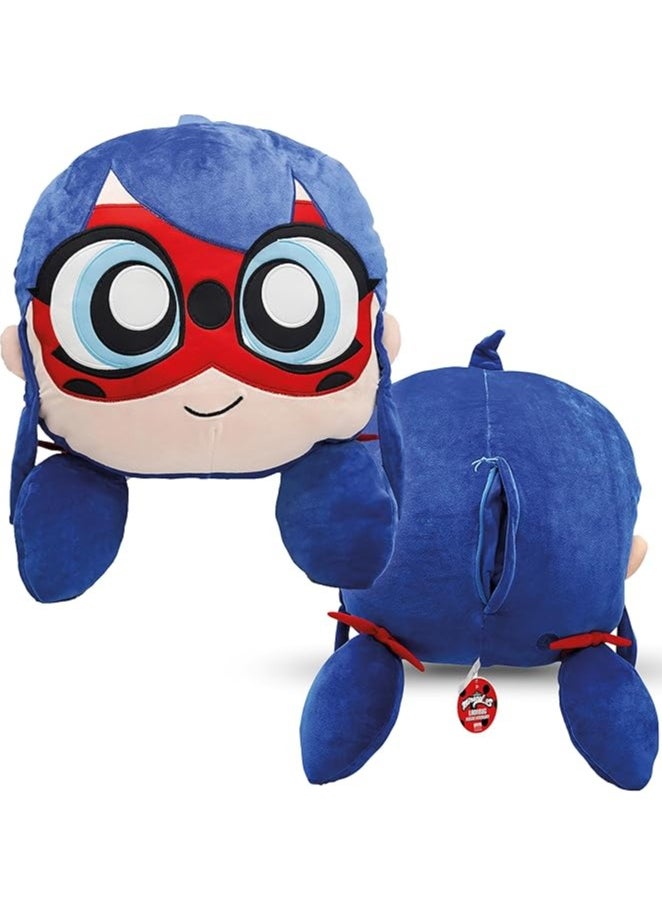 Miraculous - Miraculous Ladybug Huggie Hideaway Plush – 40cm Soft Toy with Hidden Zipper Pocket – Official Zag Heroez Pillow for Kids Ages 3+ - Image 1