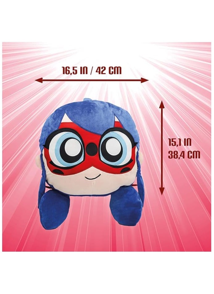 Miraculous - Miraculous Ladybug Huggie Hideaway Plush – 40cm Soft Toy with Hidden Zipper Pocket – Official Zag Heroez Pillow for Kids Ages 3+ - Image 1