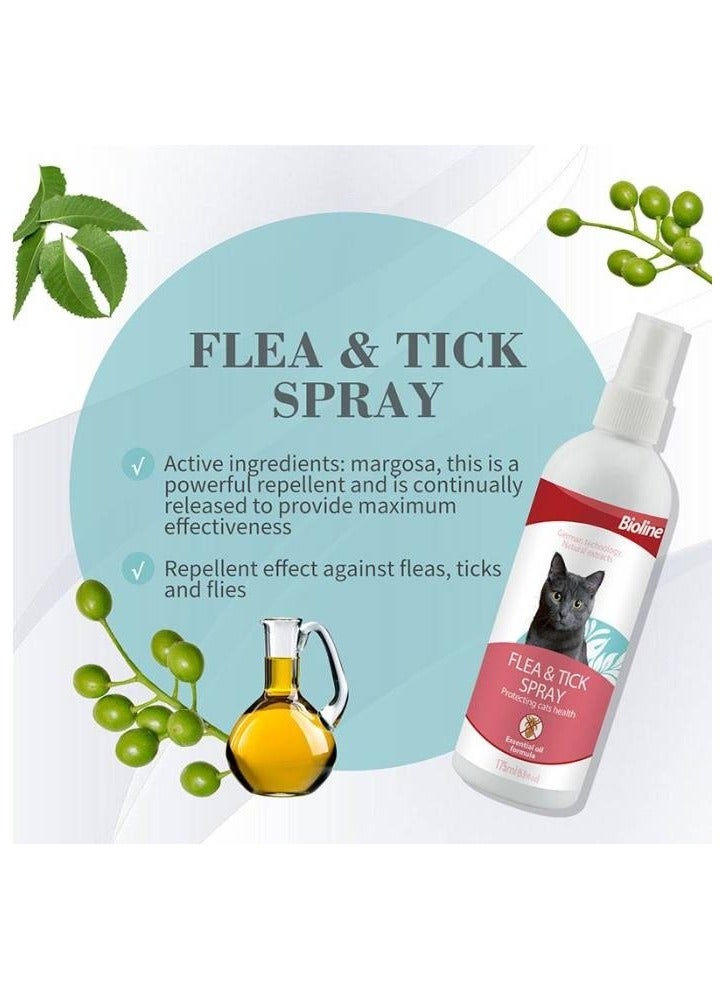 Bioline رذاذ البراغيث والقراد للقطط 175 مل - Image 2