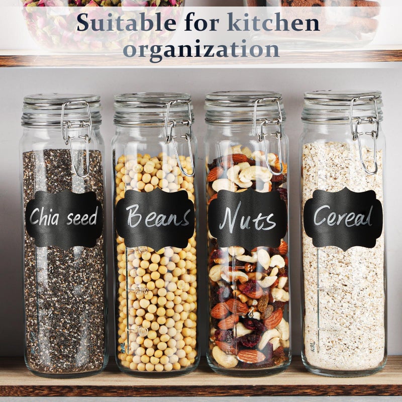 Folinstall 6 Pack 20 oz Tall Glass Jars with Airtight Lids for Vanilla Extract  Leak proof Glass Drinking Bottles(600ml) with Silicone Seal for Water  Juice  Milk  Ice tea - Image 4