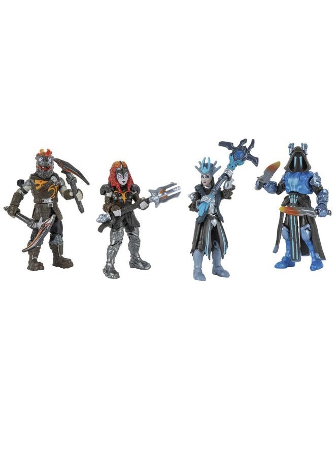FORTNITE FNT1120 Micro Squad-Four 2.5-inch Articulated Figures with Harvesting Tools, Multi - Image 2