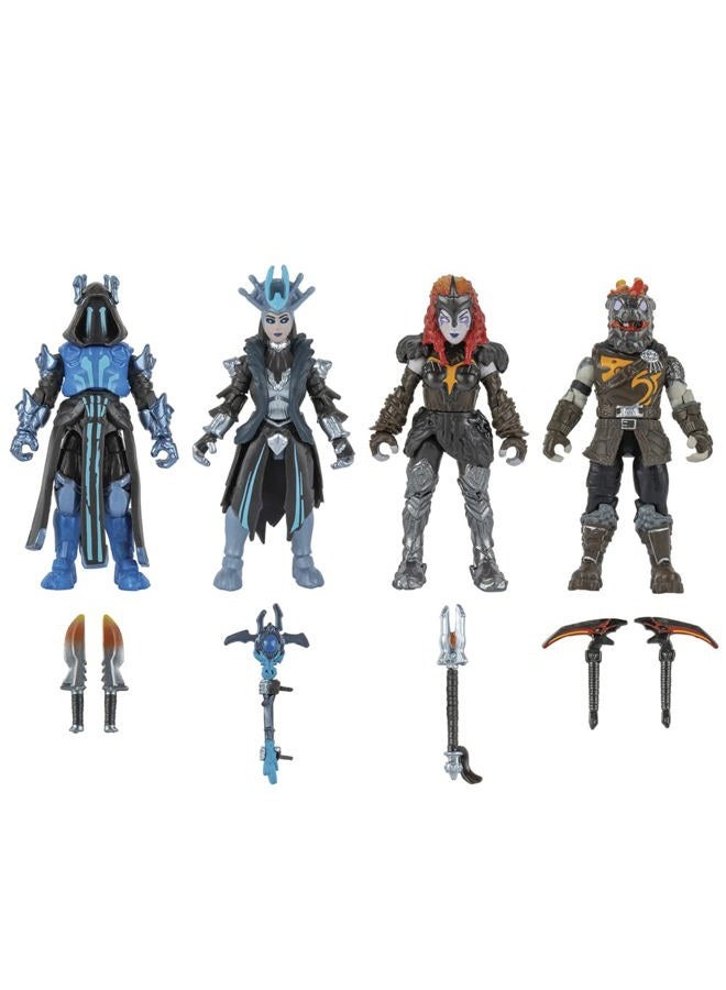 FORTNITE FNT1120 Micro Squad-Four 2.5-inch Articulated Figures with Harvesting Tools, Multi - Image 3