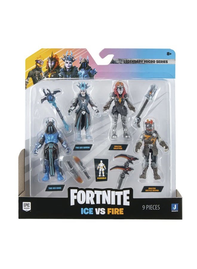 FORTNITE FNT1120 Micro Squad-Four 2.5-inch Articulated Figures with Harvesting Tools, Multi - Image 1