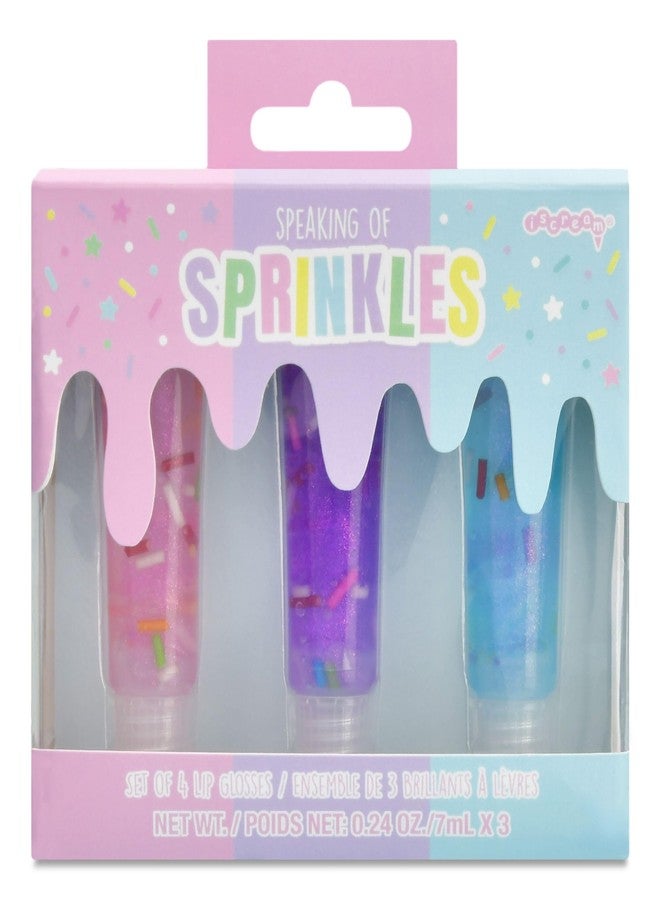 iscream Speaking of Sprinkles 3-piece Vanilla Scented Roller Ball Lip Gloss Set - Image 1